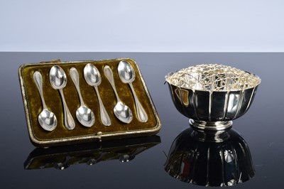 Lot 420 - A nice modern silver rose bowl from Mappin & Webb