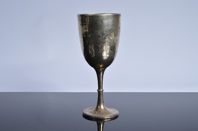 Lot 442 - A Victorian silver trophy goblet by HA