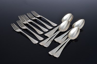 Lot 444 - A set of French spoons and forks