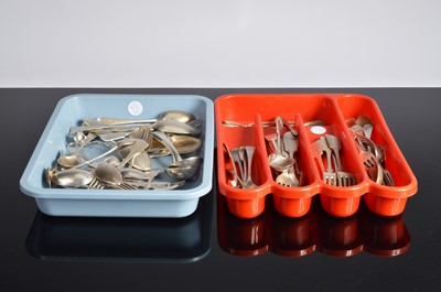Lot 459 - A quantity of George III and later silver flatware