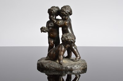 Lot 468 - A Victorian bronze figural group