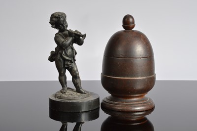 Lot 470 - A Victorian spelter figure of a piper