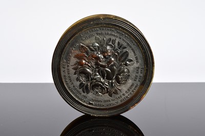Lot 480 - A 19th century English pressed horn snuff box by William & Joseph Wilson of Sharrow