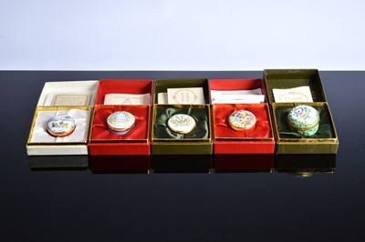 Lot 489 - Four late 1970s and early 1980s English Enamels by Crummles & Co