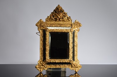 Lot 500 - An early 20th century Dutch cushion framed wall mirror