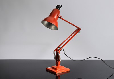 Lot 510 - A vintage red angle pose desk lamp