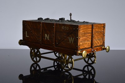 Lot 512 - An Edwardian novelty railway related cigar box