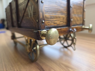 Lot 512 - An Edwardian novelty railway related cigar box