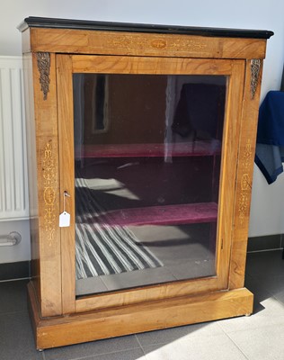 Lot 539 - A late 19th century inlaid display cabinet