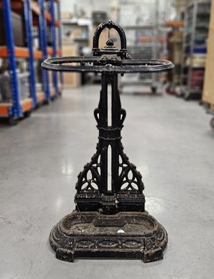Lot 542 - A Victorian cast iron umbrella stand