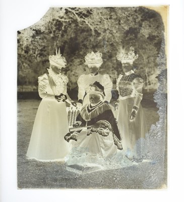 Lot 11 - A 10 x 12 Wet Pate Negative of Queen Victoria and Ladies in Waiting