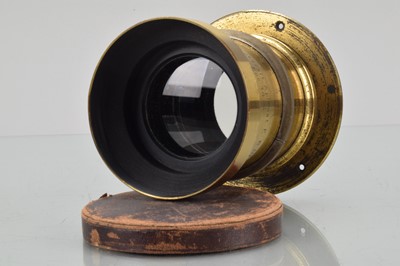 Lot 31 - An Emil Bauch  Portrait Aplanat No. 4 14in f/6  Brass Lens
