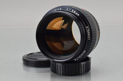 Lot 294 - A Minolta MC Rokker 58mm f/1.2 Lens