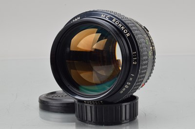 Lot 295 - A Minolta MC Rokker 58mm f/1.2 Lens