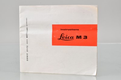 Lot 478 - A Leitz Wetzlar Leica M3 Rangefinder Camera