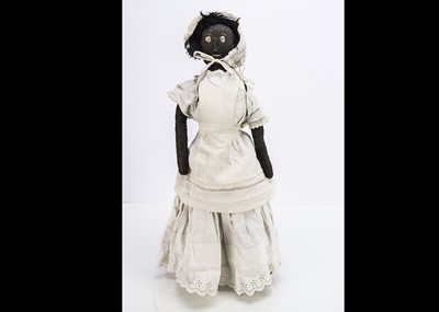 Lot 282 - A primitive black cloth doll circa 1900