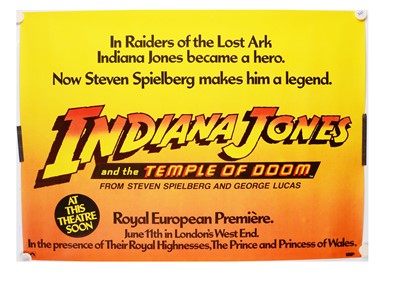 Lot 419 - Indiana Jones and The Temple Of Doom (1984) Quad Poster