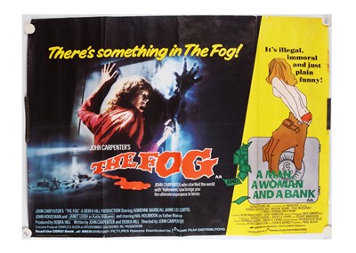 Lot 420 - The Fog / A Man A Woman and A Bank Quad Poster