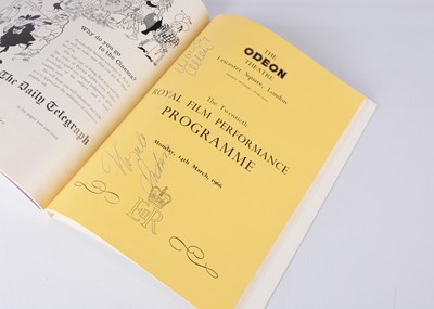 Lot 513 - Royal Film Performance Programme / Signatures