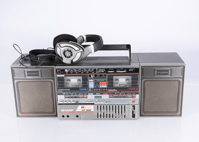 Lot 578 - Sennheiser Phones / Sharp Ghetto Blaster