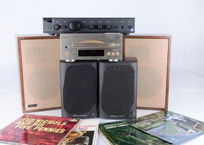 Lot 585 - Arcam Amplifier / Teac CD player / 2 pairs Speakers / Jazz LPs