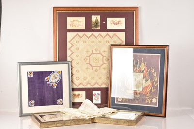 Lot 1 - A collection of WWI Embroidered silks and Postcards