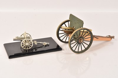 Lot 6 - Two Desk Top Artillery Gun Models