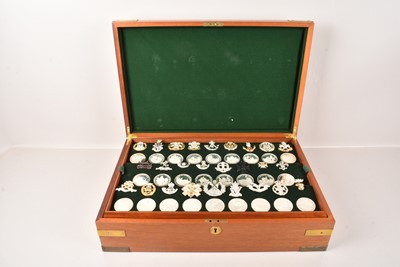 Lot 30 - A Birmingham Mint Great British Regiment Boxed Set of Stirling Medallions and Badges