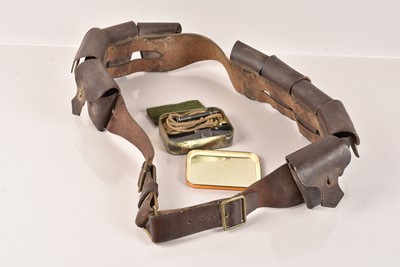 Lot 31 - A Brown Leather Ammunition Belt