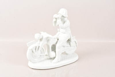 Lot 47 - A German Porcelain WWII Motorcycle Scout