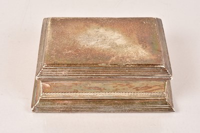 Lot 56 - A 22nd Foot Silver Hallmark Presentation Lidded Box