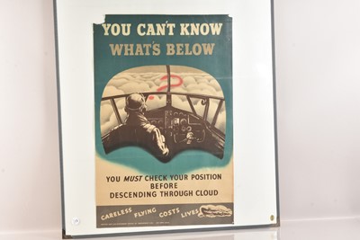 Lot 63 - YOU CAN'T KNOW WHAT'S BELOW - You MUST Check Your Position Before Descending Through Cloud'
