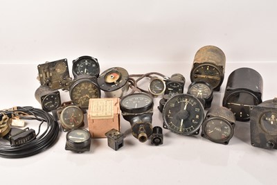Lot 66 - A collection of Military and Air Ministry Marked Aircraft Gauges