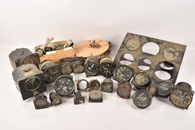Lot 67 - A collection of Military and Air Ministry Marked Aircraft Gauges