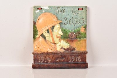 Lot 78 - A WWI Ceramic Plaque
