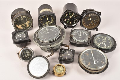Lot 83 - An assortment of Air Ministry and other Cockpit Dials and Clocks