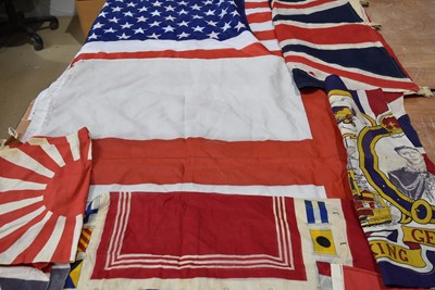 Lot 133 - An assortment of various flags and silks