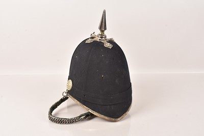 Lot 189 - A Victorian Blue Felt Spike Helmet by Gardiner & Co
