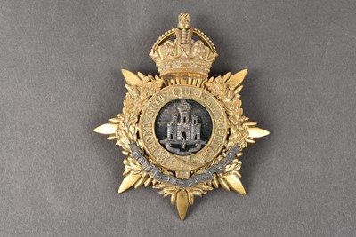 Lot 206 - Essex Regiment Officer's Gilt Helmet Plate Badge