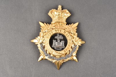 Lot 209 - A Victorian Essex Regiment Officer's Gilt Helmet Plate Badge