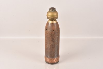 Lot 306 - An Inert Inter Boer War/WWI 15 Pound Round with Timer Fuse