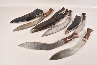 Lot 348 - A selection of five Middle Eastern Hunting Knives
