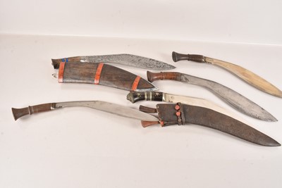 Lot 349 - A selection of five Middle Eastern Hunting Knives