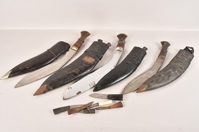Lot 356 - Three Middle Eastern Kukri Knives