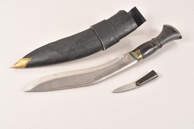 Lot 375 - A Middle Eastern Kukri Knife