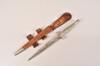Lot 380 - A Nickel 2nd Pattern Fairbairn Sykes Fighting Knife