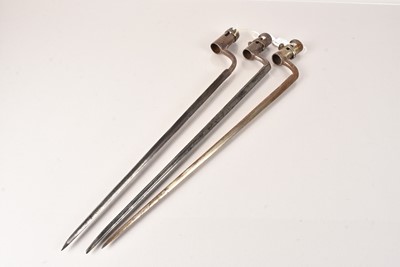 Lot 423 - Three various Socket bayonets