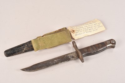 Lot 442 - A French Foreign Legion Paratrooper's 1913 Converted Fighting knife
