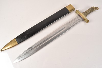 Lot 490 - A French 'Eagle' Artillery Falchion Style Sidearm