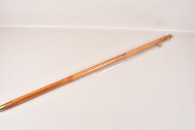 Lot 519 - A Vintage Bamboo Tippling Flask Walking Cane